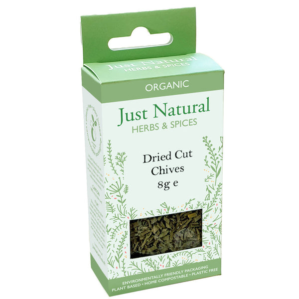 Organic Dried Cut Chives (Box) 8g, Just Natural Herbs