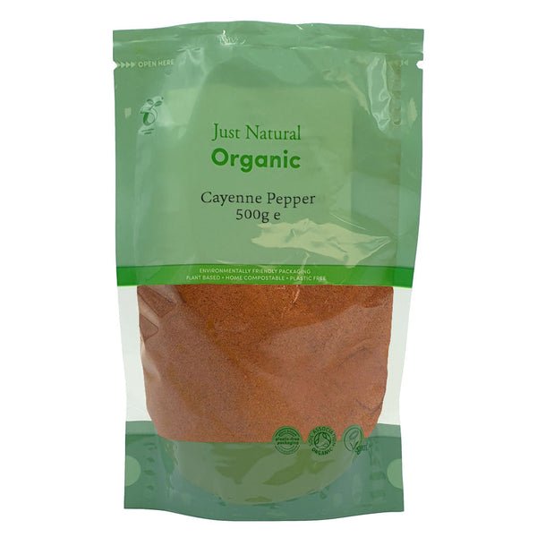 Organic Cayenne Pepper 500g, Just Natural Herbs