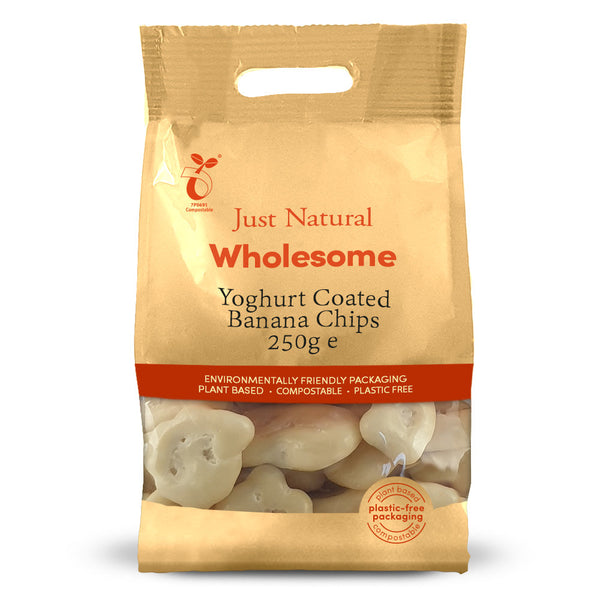 Yoghurt Coated Banana Chips 250g, Just Natural Wholesome