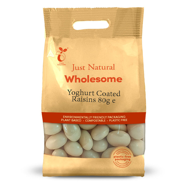 Yoghurt Coated Raisins 80g, Just Natural Wholesome