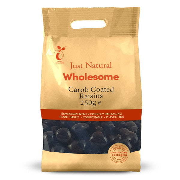 Carob Coated Raisins 250g, Just Natural Wholesome