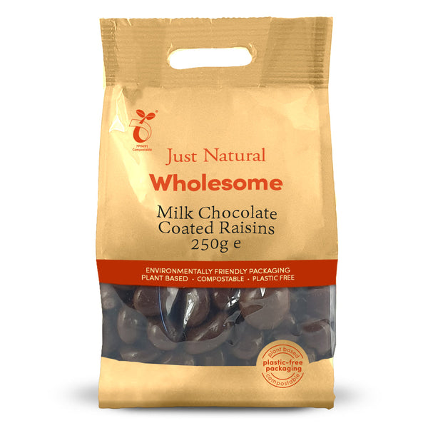 Milk Chocolate Coated Raisins 250g, Just Natural Wholesome