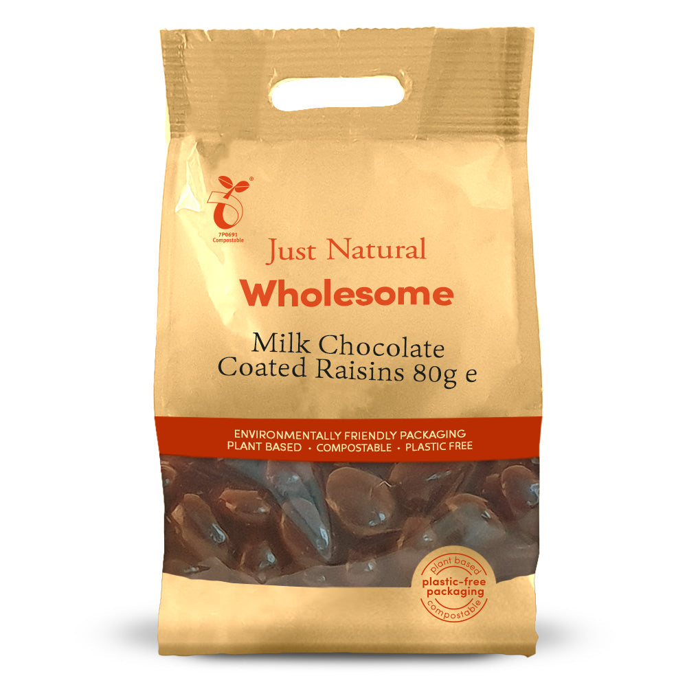 Milk Chocolate Coated Raisins 80g, Just Natural Wholesome