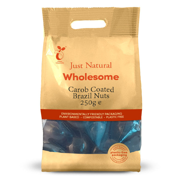 Carob Coated Brazil Nuts 250g, Just Natural Wholesome