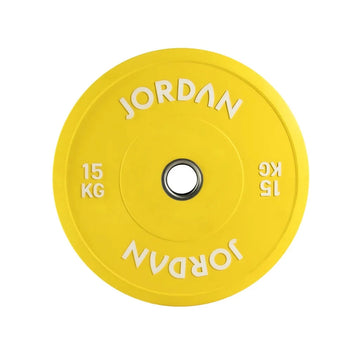 Piastra per paraurti in gomma colorata di Jordan da 15 kg - giallo