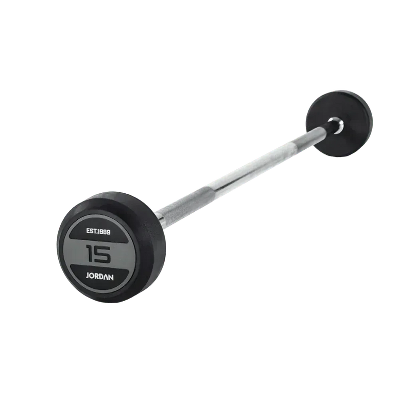 Ιορδανία 15kg καουτσούκ Barbell - Straight Bar - Γκρι