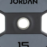 Jordan 15kg Urethane Dual Grip Olympische plaat