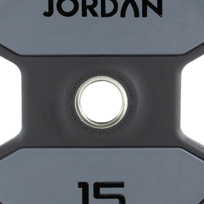 Jordan 15kg Urethane Dual Grip Olympische plaat