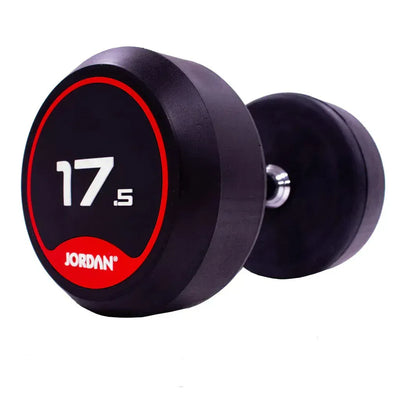 JORDAN 17.5kg Rubber Dumbbells (Pair) - Red