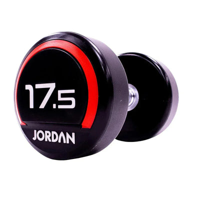 JORDAN 17.5kg Urethane Dumbbells (pair) - Red