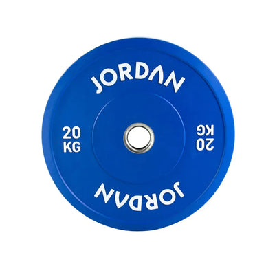 JORDAN 20kg Coloured Rubber Bumper Plate - Blue