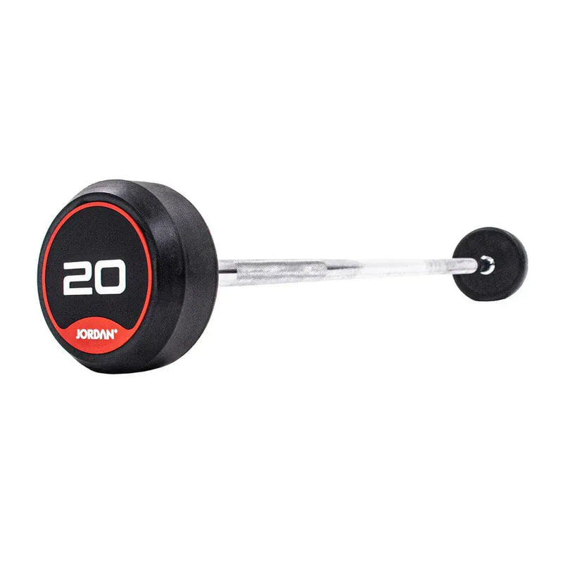 Jordan 20kg gumová činka - přímý bar - červená