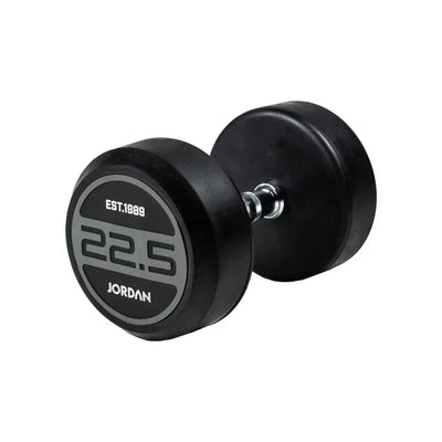 JORDAN 22.5kg Rubber Dumbbells (Pair) - Grey