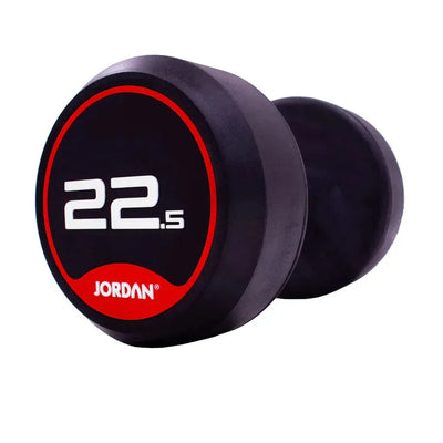 JORDAN 22.5kg Rubber Dumbbells (Pair) - Red
