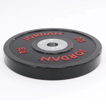 Jordan 25kg Urethane Competition Plate - Zwart met rode tekst