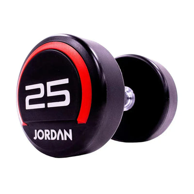Jordan 25kg Urethane Dumbbells (paire) - rouge