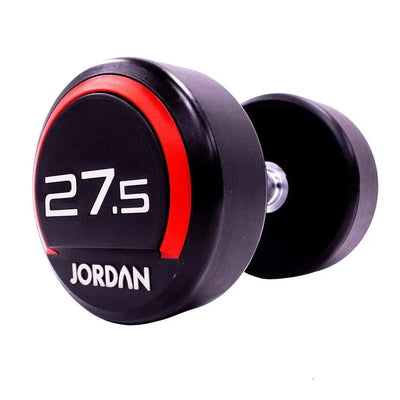 JORDAN 27.5kg Urethane Dumbbells (pair) - Red
