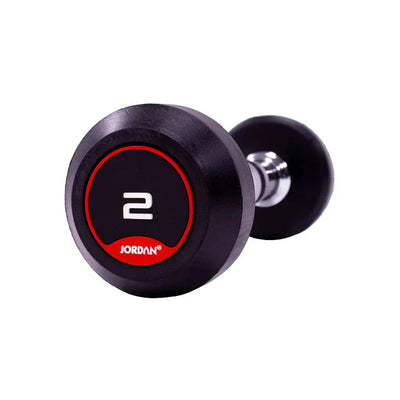 JORDAN 2kg Rubber Dumbbells (Pair) - Red