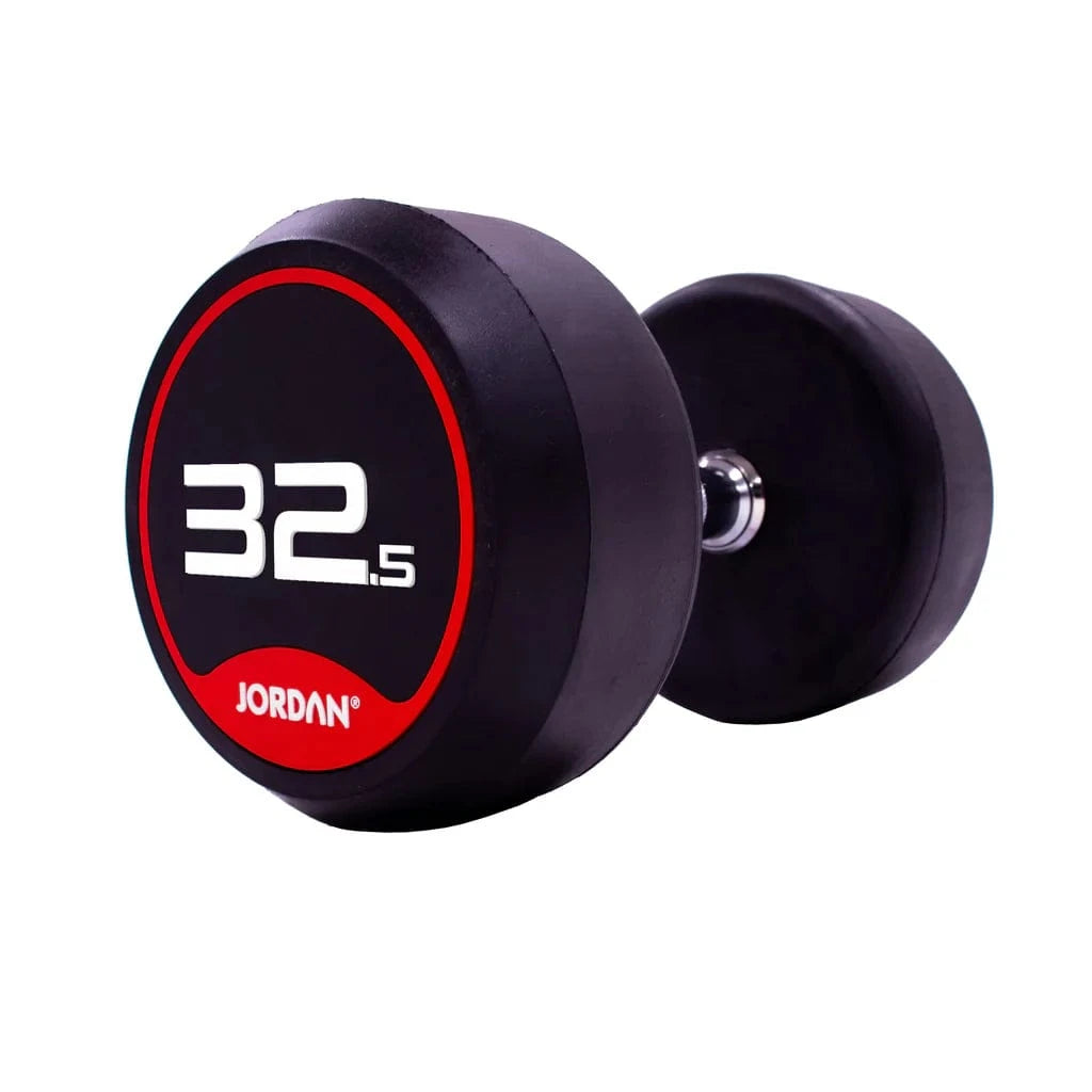 Jordan 32,5 kg gumové činky (pár) - červená