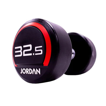 Jordan 32,5 kg urethanových činky (pár) - červená