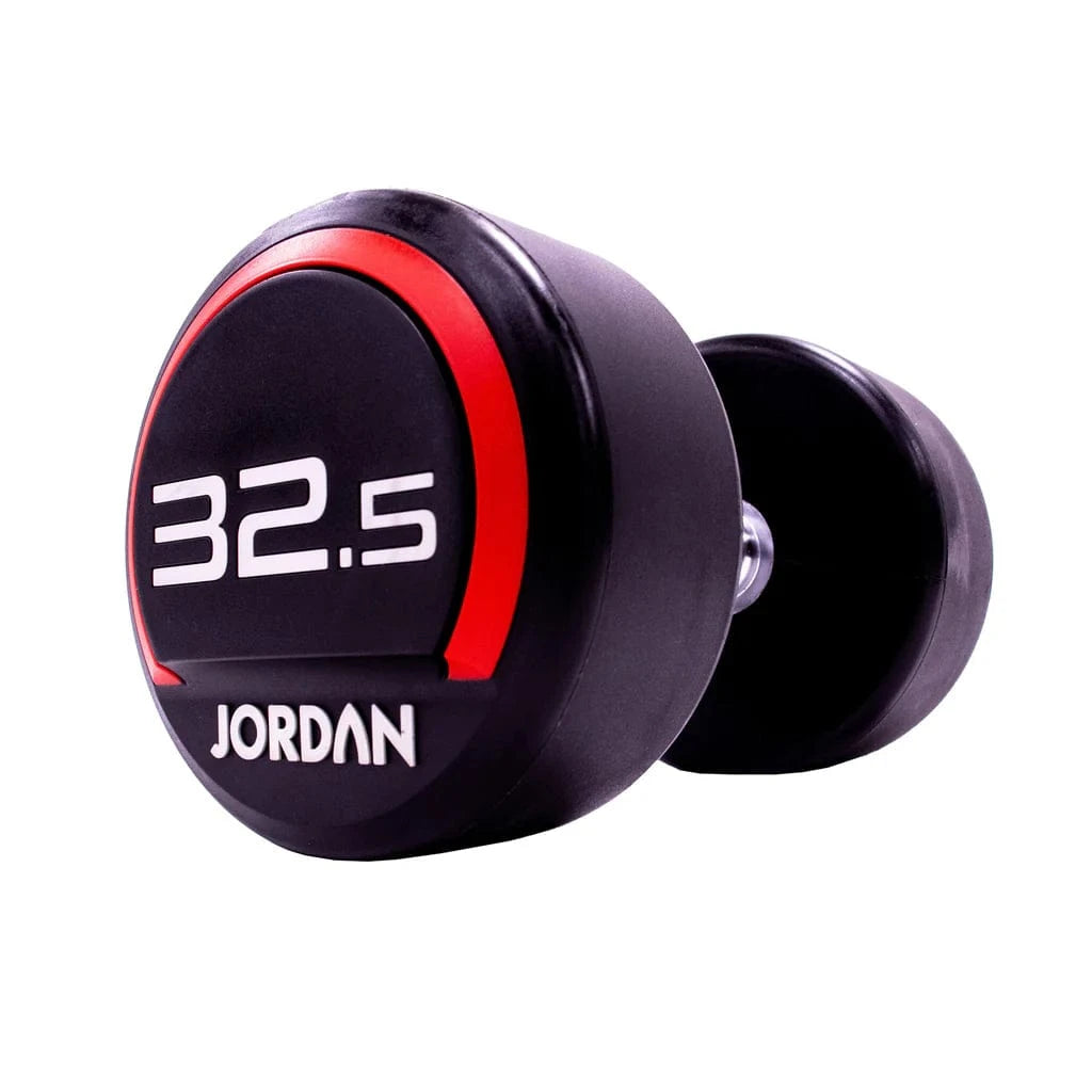 Jordan 32,5 kg urethanových činky (pár) - červená