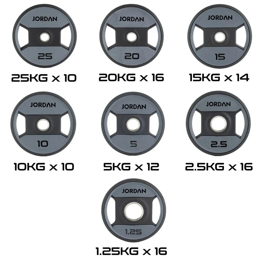Jordan 400kg Urethane Dual Grip Olympische plaat set
