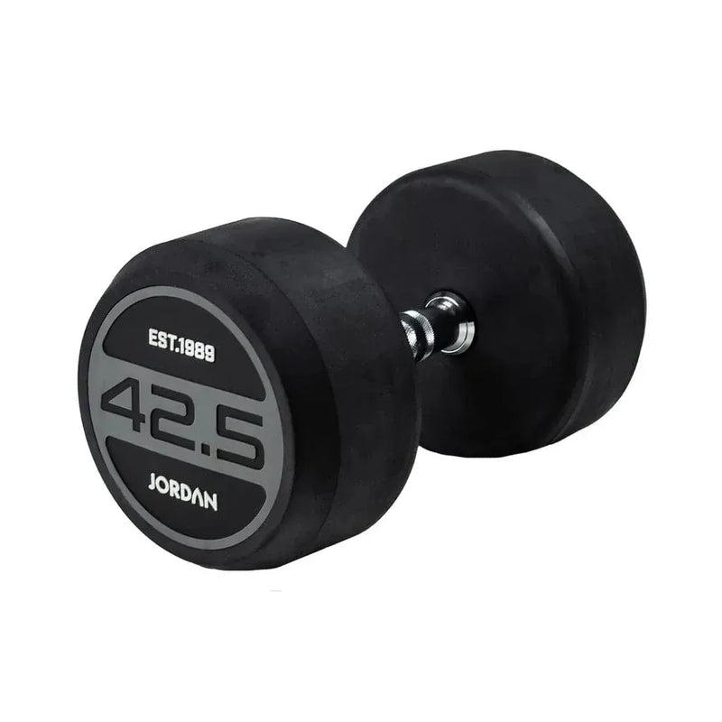 JORDAN 42.5kg Rubber Dumbbells (Pair) - Grey