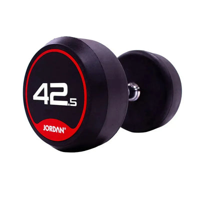 JORDAN 42.5kg Rubber Dumbbells (Pair) - Red