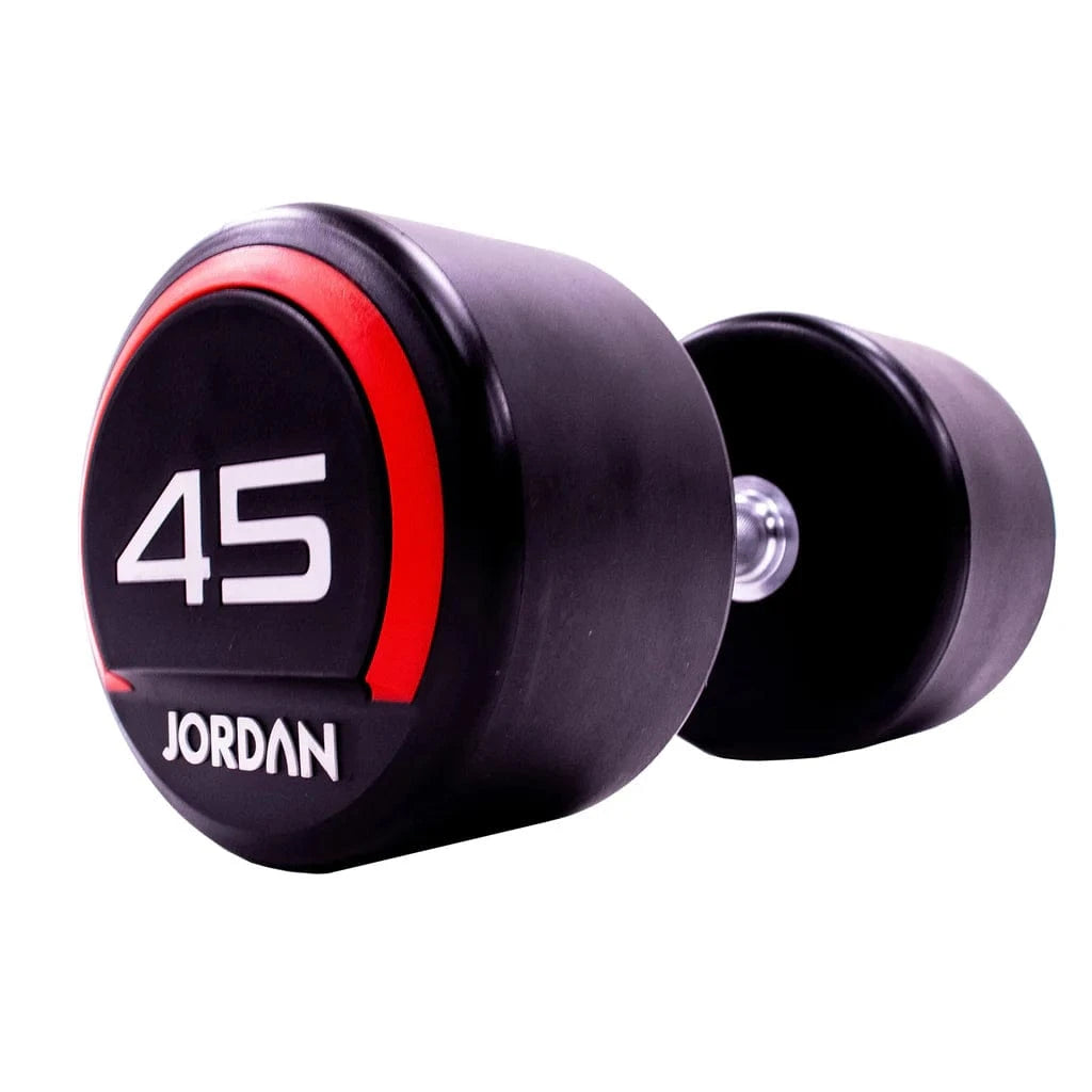 Jordan 45 kg urethanové činky (pár) - červená