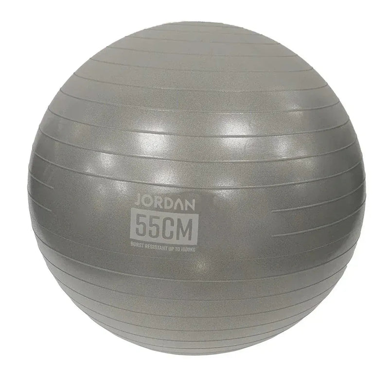 Jordan 55cm komerční fit ball (stříbrný) krabice s čerpadlem
