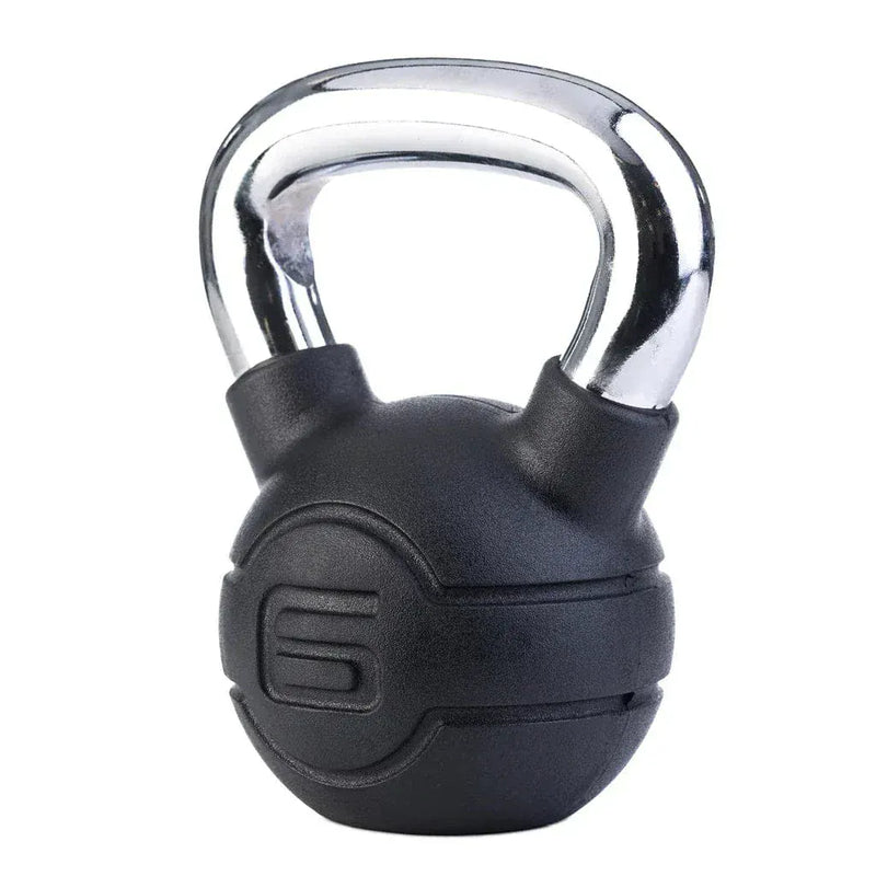 Jordan 6kg crna guma kettlebell s kromiranom ručkom (svaki)