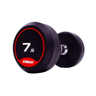 JORDAN 7.5kg Rubber Dumbbells (Pair) - Red