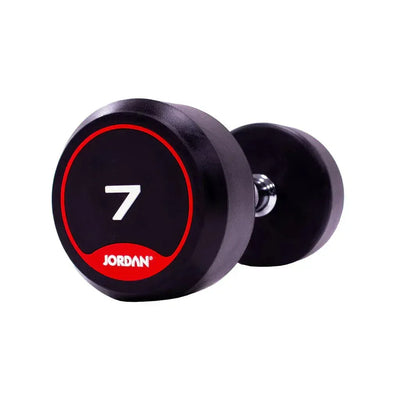 JORDAN 7kg Rubber Dumbbells (Pair) - Red