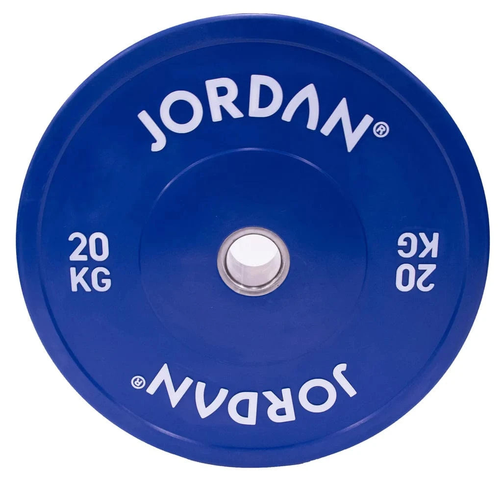 Jordan HG gekleurde rubberen bumperplaat 20kg - blauw
