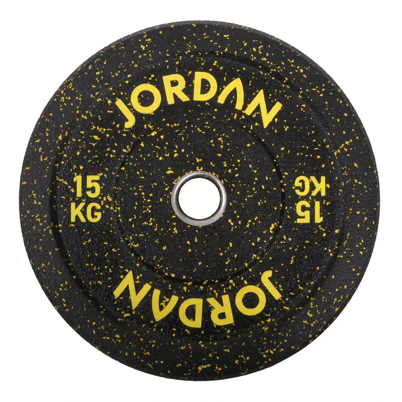 Jordan Hg Fleck gefärbter Gummi -Stoßfänger 15 kg - Gelb