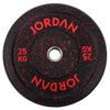 Jordan HG Fleck kolorowy gumowy zderzak 25 kg - czerwony