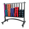 JORDAN Neoprene Studio Dumbbells and Grey Rack (42 pairs 0.5-5kg)