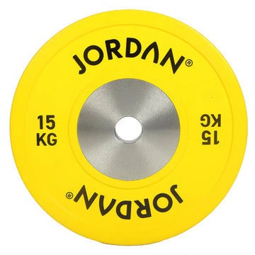 Jordan 15kg gekalibreerde kleur rubber concurrentieplaat (geel)