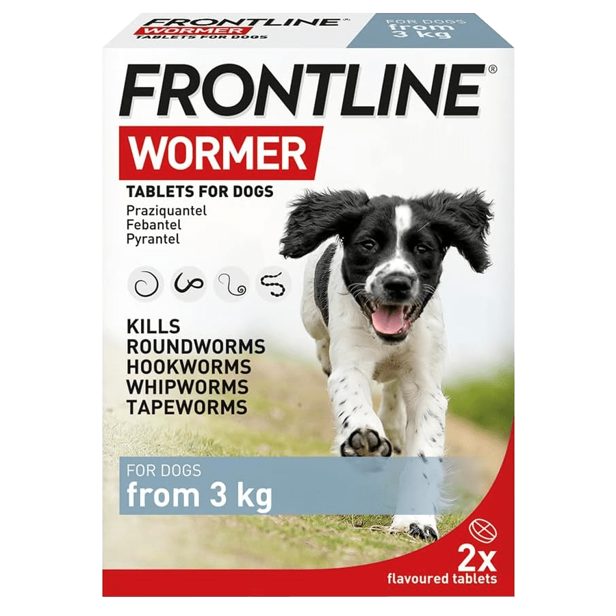 Frontline Wormer Flavoured Tablets For Dogs Pack of 2 - welzo