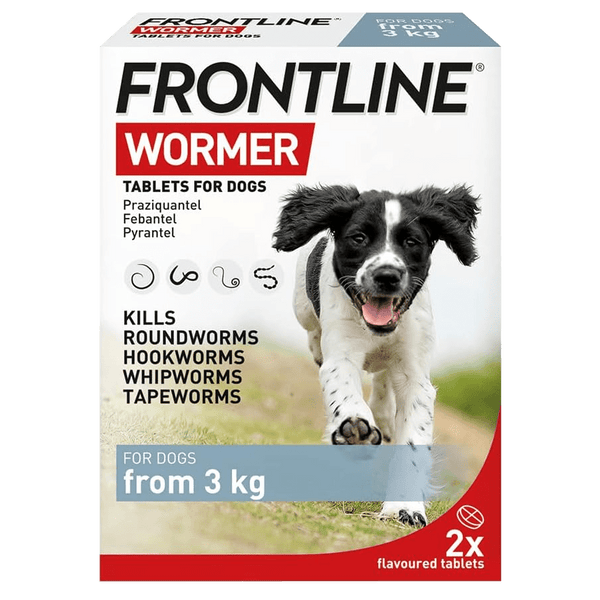 Frontline Wormer Flavoured Tablets For Dogs Pack of 2 - welzo