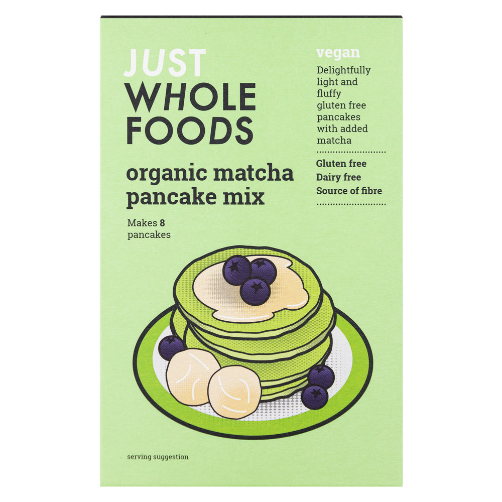 Organic & Vegan Matcha Pancake Mix, Just Wholefoods