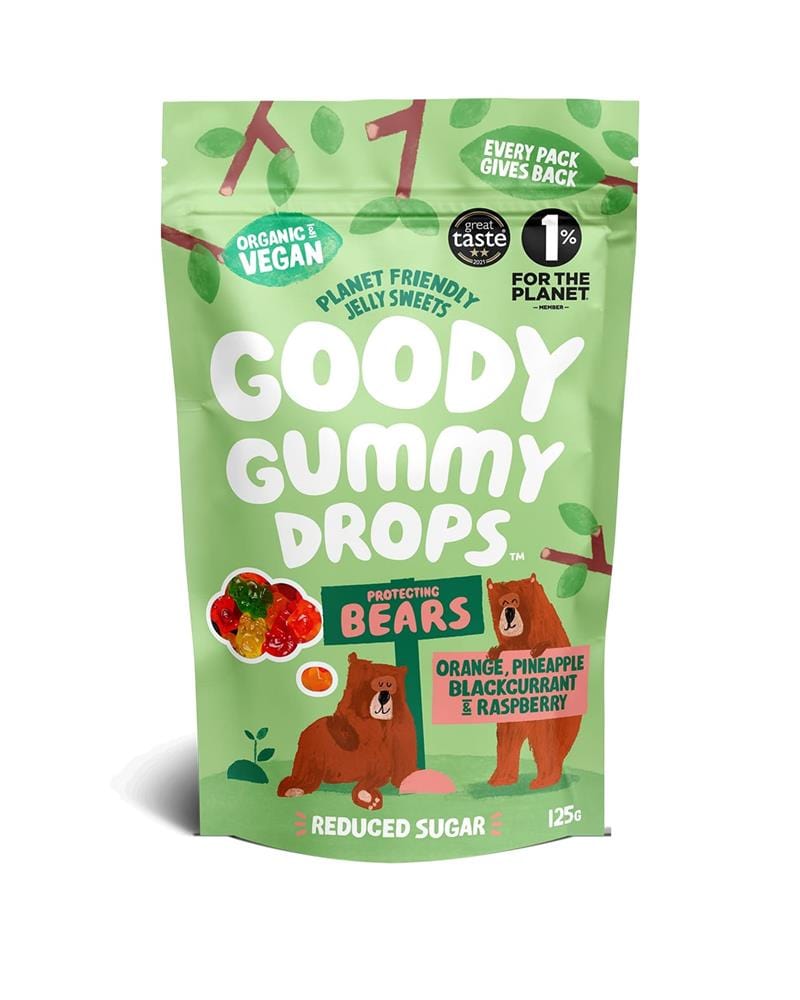 Goody Gummy Drops Bears - 125g, Just Wholefoods