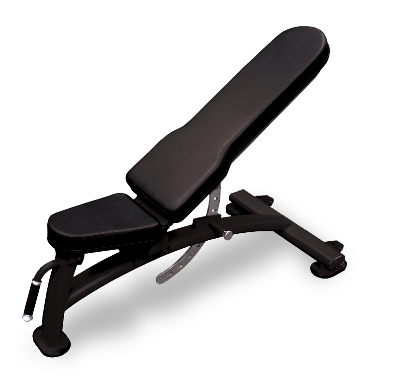 JORDAN Adjustable Incline/Decline Bench (+ 85Â° to -10Â°), Black - Welzo