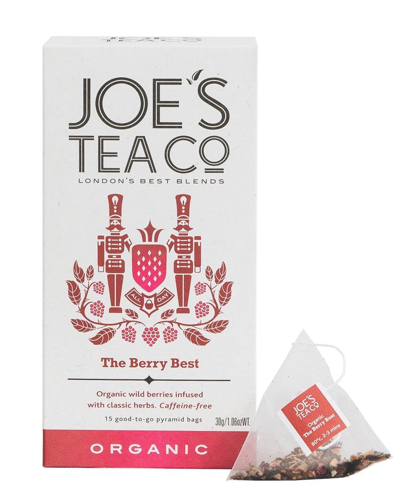 The Berry Best - 15 biodegradable pyramid bags, Joes Tea Company