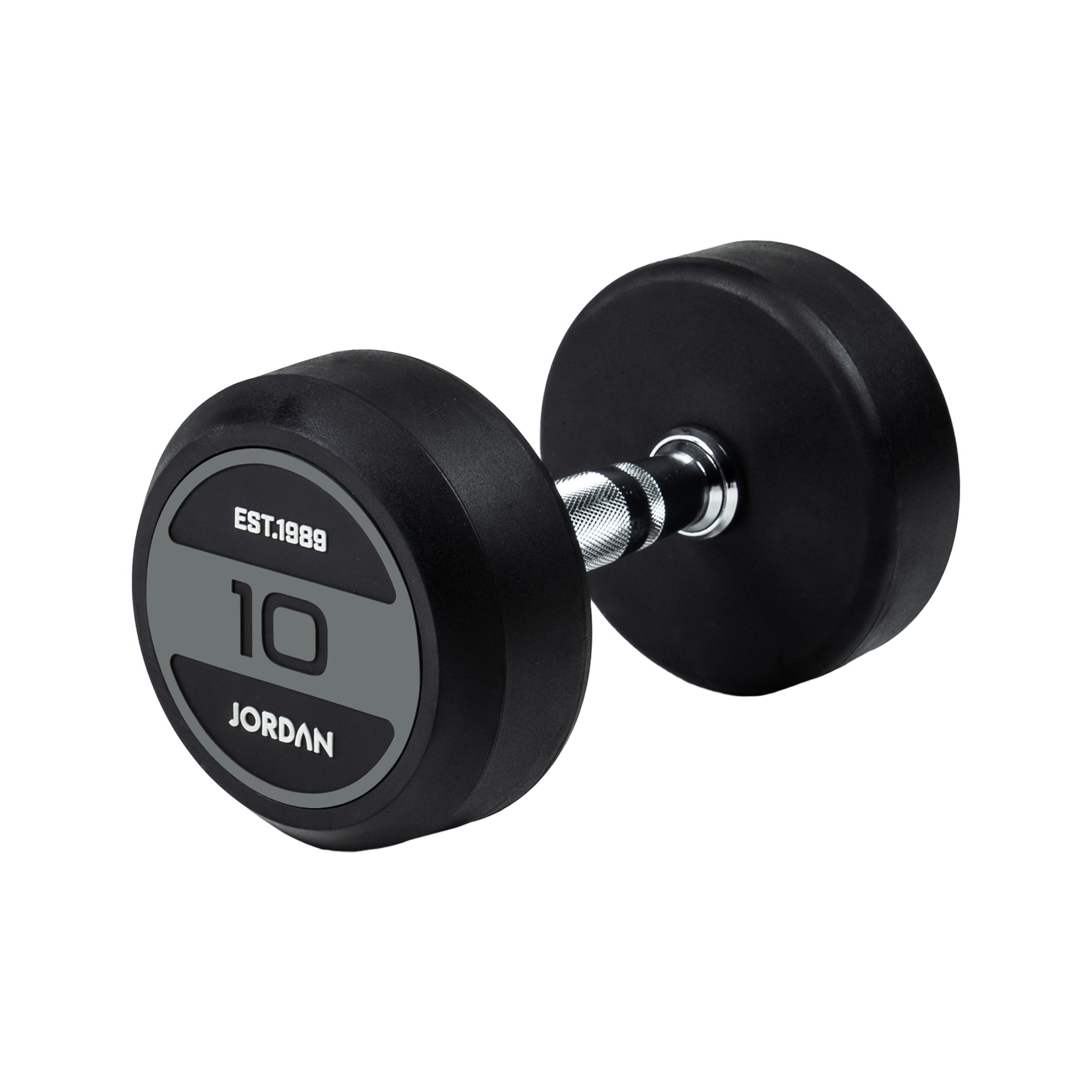 JORDAN 2.5kg Rubber Dumbbells (Pair) - Grey - Welzo