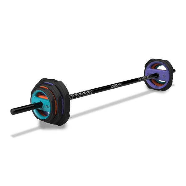 JORDAN Ignite Pump X Urethane Studio Barbell Set - Colour coded - Welzo