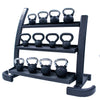  JORDAN Kettlebell Rack, 3 tier, Black     - Welzo