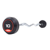 JORDAN 30kg  Rubber Barbell - Curl Bar - Red - Welzo