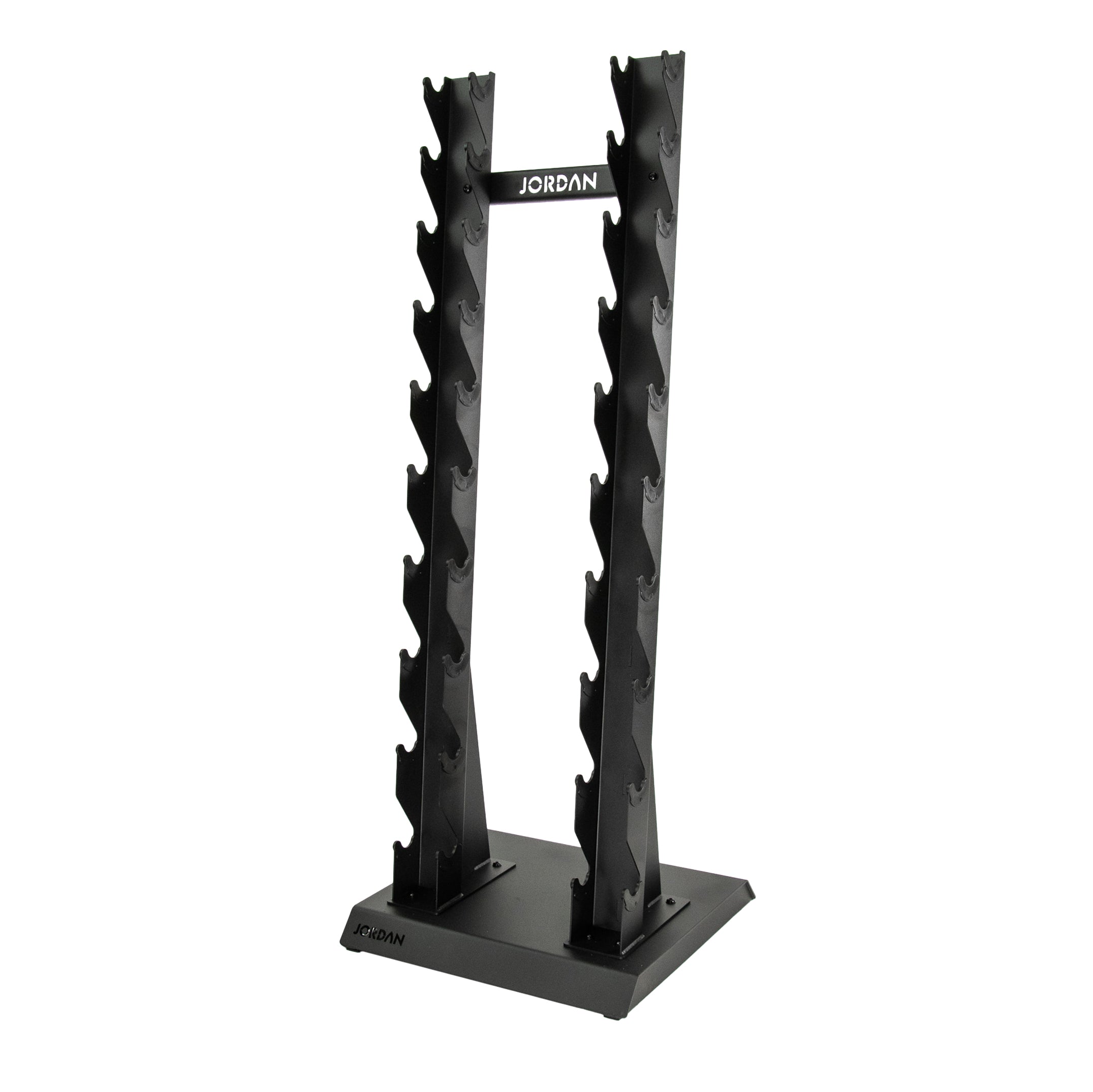 JORDAN 10 Pair Vertical Dumbbell Rack 2.5kg-25kg  - Black - Welzo