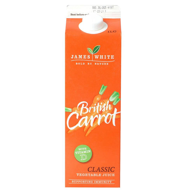 British Carrot Juice with added Vitamin D 1L Tetra, James White